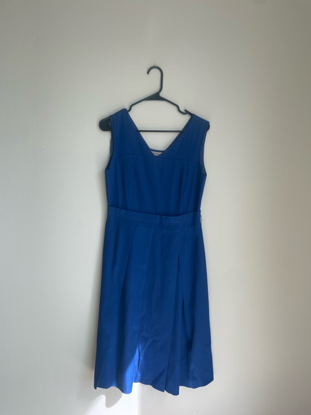 MARELLA Royal Blue Sleeveless V-Neck Midi Dress